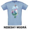 Nebesky modré Tričko dětské KR Ryba