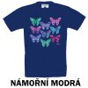 Námořní modré Tričko dětské KR Motýli