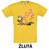 Žluté Tričko dětské KR Plameňáci