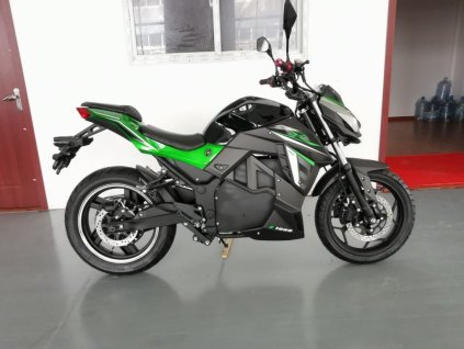 E-Moto X9 elektrický motocykel novej generácie – bočný pohľad na športový dizajn a robustný rám