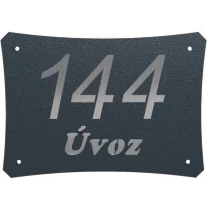 lakované číslo 1 s nerez podkladem