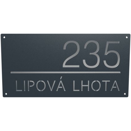 lakovaná tbulka s číslem popisným