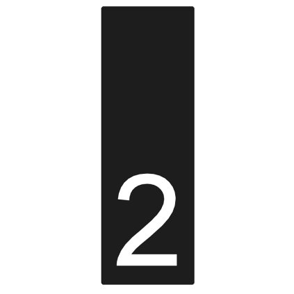 domovní číslo obdélník  2