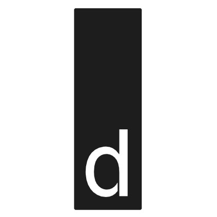 domovní číslo obdélník  d