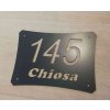 Domovní číslo tabulka lakovaná 1 (Odstín RAL 9005 - černá)