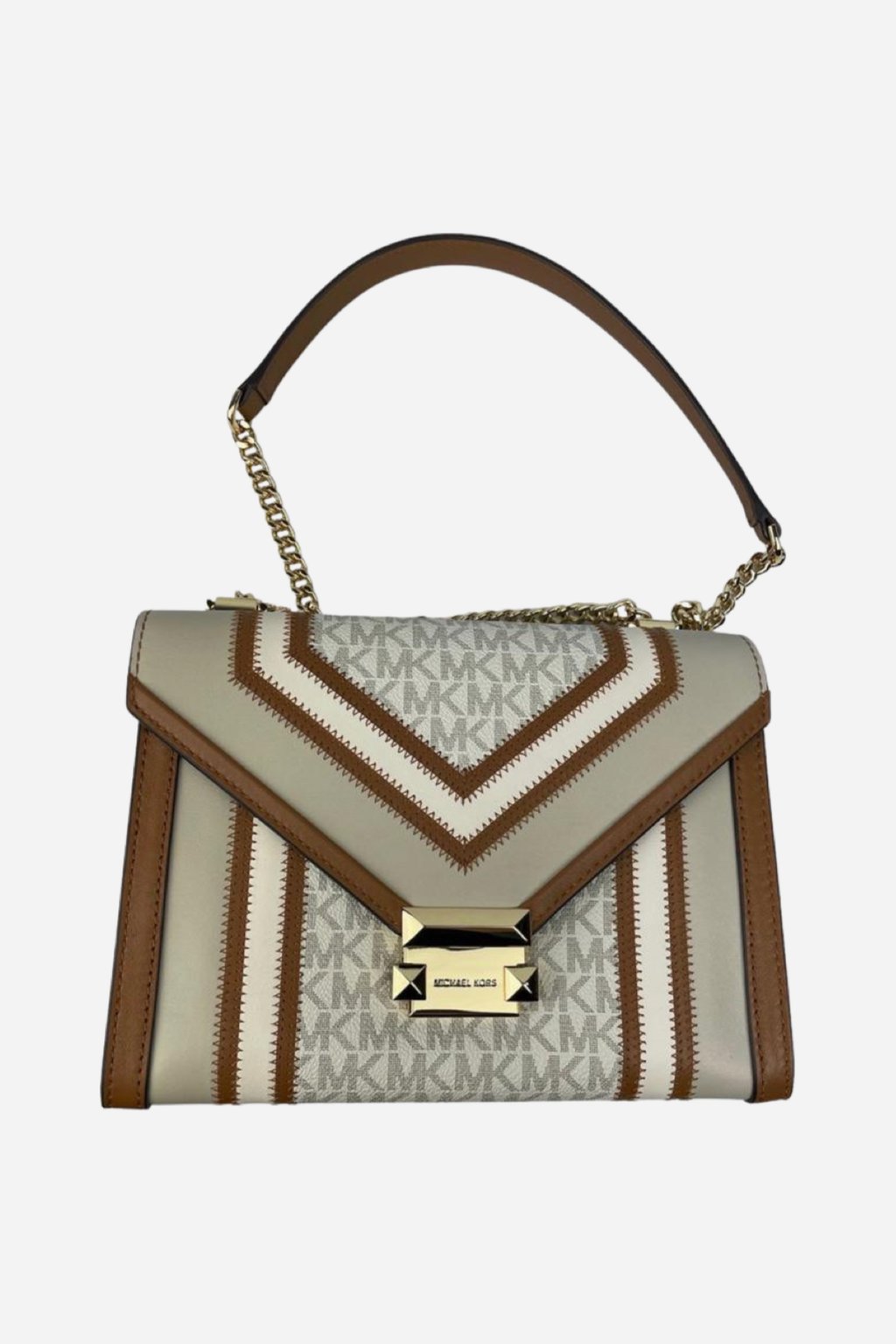 Michael Kors WHITNEY Large Logo And Leather Convertible Shoulder