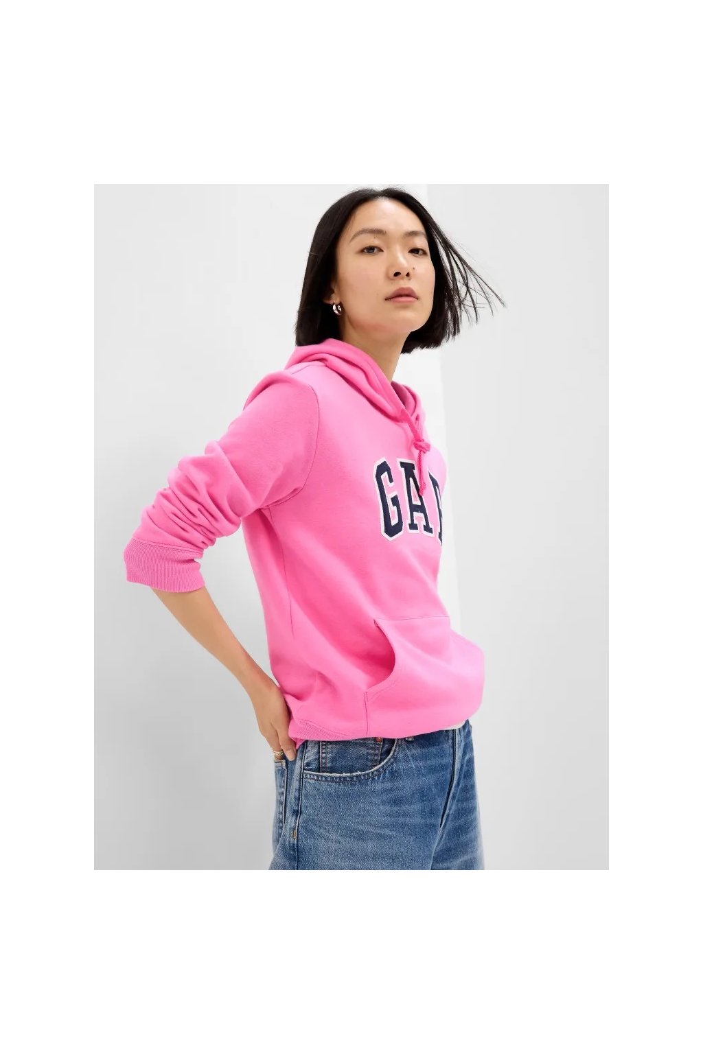 GAP HERITAGE Pullover Hoodie dámská mikina růžová
