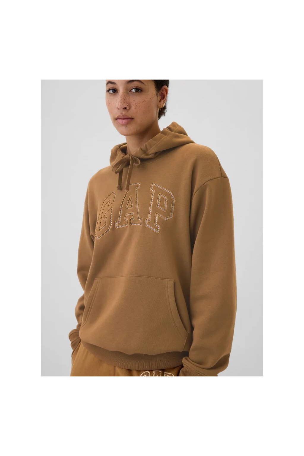 GAP HERITAGE Pullover Hoodie dámská mikina hnědá