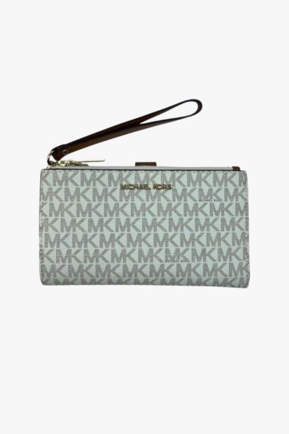 Michael Kors Adele Smartphone peněženka vanilla monogram 35F8GTVW0B double zip wrstlt vanilla monogram style it