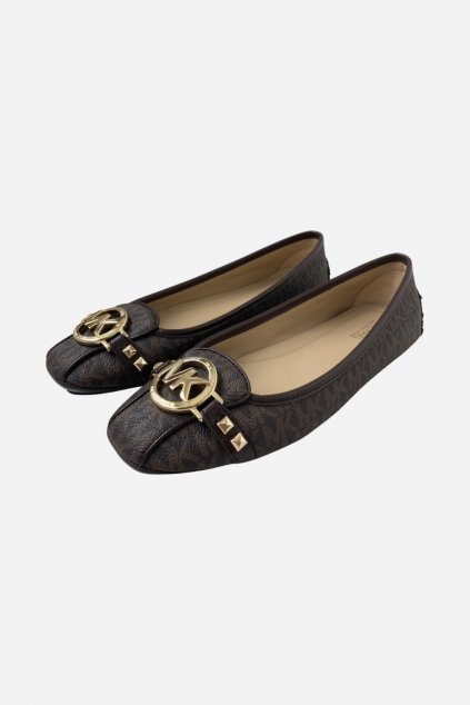 Hnědé baleríny Michael Kors na nízké pogumované platformě style it.cz