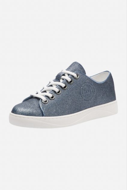 Originální brokátové sneakersy italské značky LIU JO, model B19027 TX007, barva light blue style it.cz