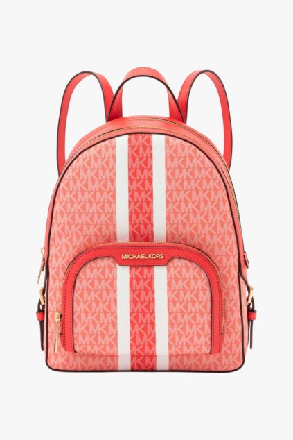 Michael Kors JAYCEE signature backpack medium grapefruit dámský batoh style-it.cz