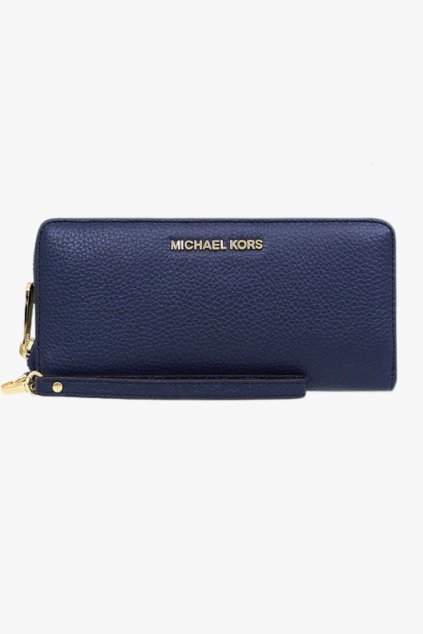 Michael Kors Jet set travel LG TRVL CONTINENTAL dámská kožená peněženka tmavě modrá - zlatá style-it.cz