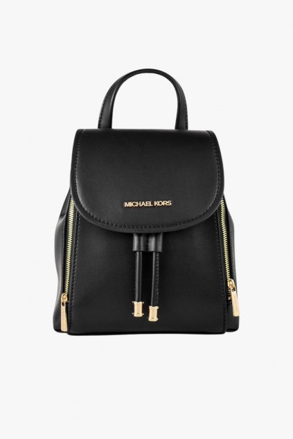 Michael Kors PHOEBE flap drawstring backpack leather extra small černá dámský batoh style-it