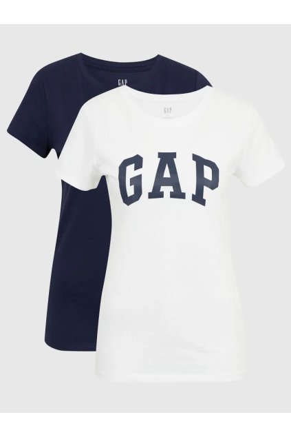 GAP FRANCHISE CLASSIC TEE PACK set dámských triček s krátkým rukávem námořnicky modrá bílá (Velikost S)