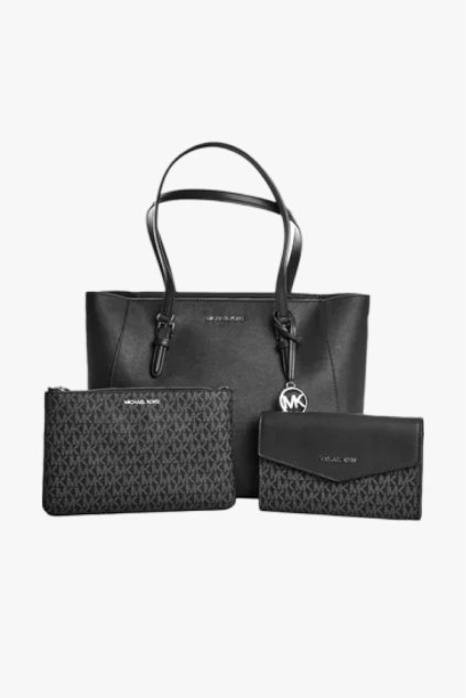 Michael Kors CHARLOTTE 3v1 set dámských kabelek barva černá stříbrná style-it.cz