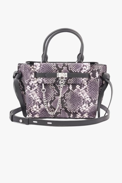 Michael Kors HAMILTON LEGACY small snake embossed leather černá dámská kabelka
