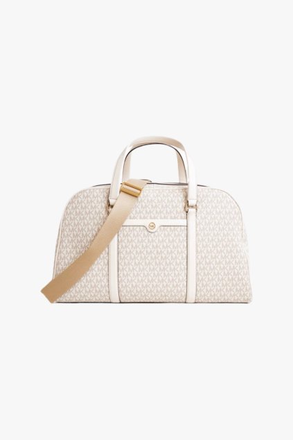 Michael Kors jet set TRAVEL XL weekender bag light cream monogram víkendová taška