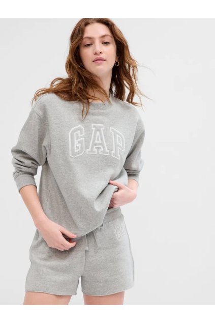 GAP HERITAGE Crewneck dámská mikina šedá (Velikost L)