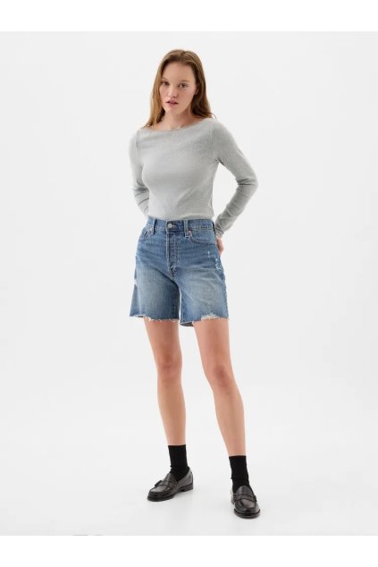 GAP Tričko s dlouhým rukávem šedá (Velikost L)