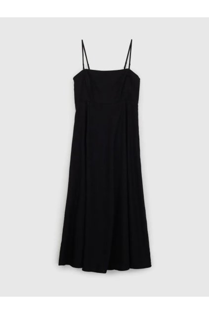 GAP Vzorované maxi šaty černá (Velikost XXS)