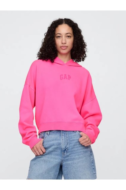 GAP Crop mikina s logem růžová