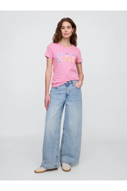 GAP Tričko s logem růžová 2 (Velikost L)