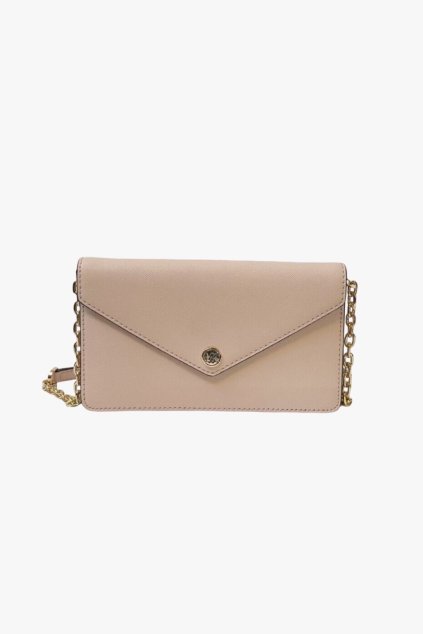 Michael Kors JST ENVELOPE small leather crossbody flap clutch dámská kabelka powder blush