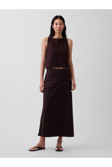 Lněná maxi sukně (Velikost XL)