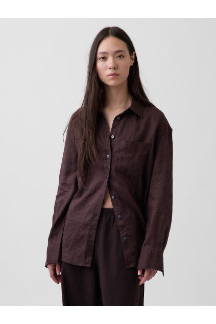 Lněná oversize košile (Velikost XXL)