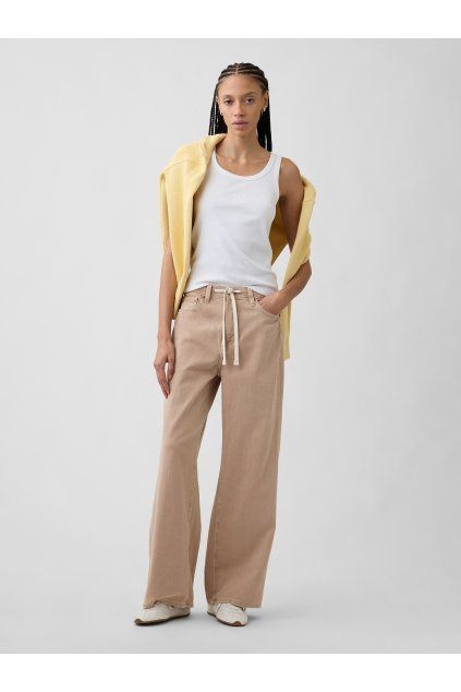 Džíny High Rise Drawstring Wide-Leg (Velikost 32LONG)