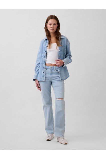 Džíny Mid Rise Relaxed Straight (Velikost 32LONG)