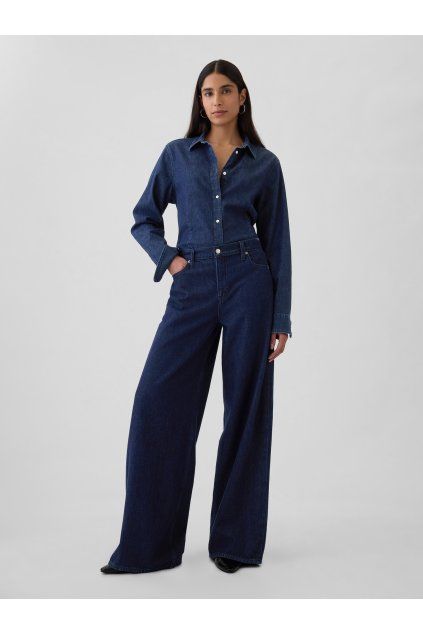 Džíny Mid Rise UltraSoft Baggy (Velikost 32LONG)