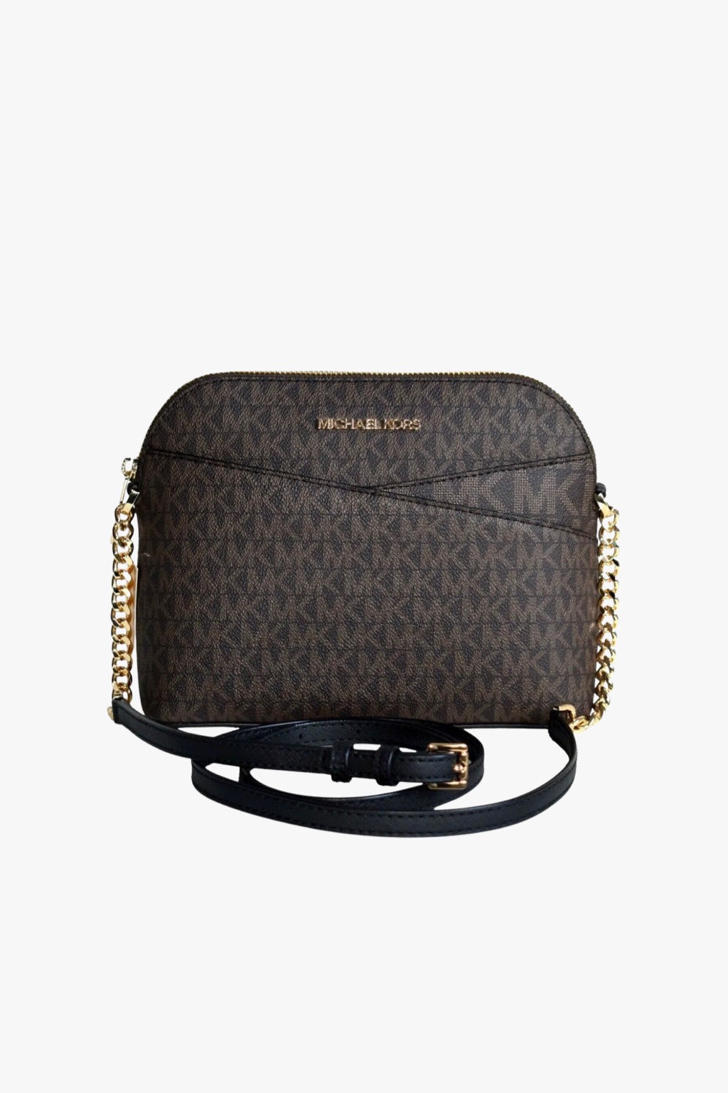 Michael Kors Jet set travel DOME XCROSS dámská kabelka black/brown monogram
