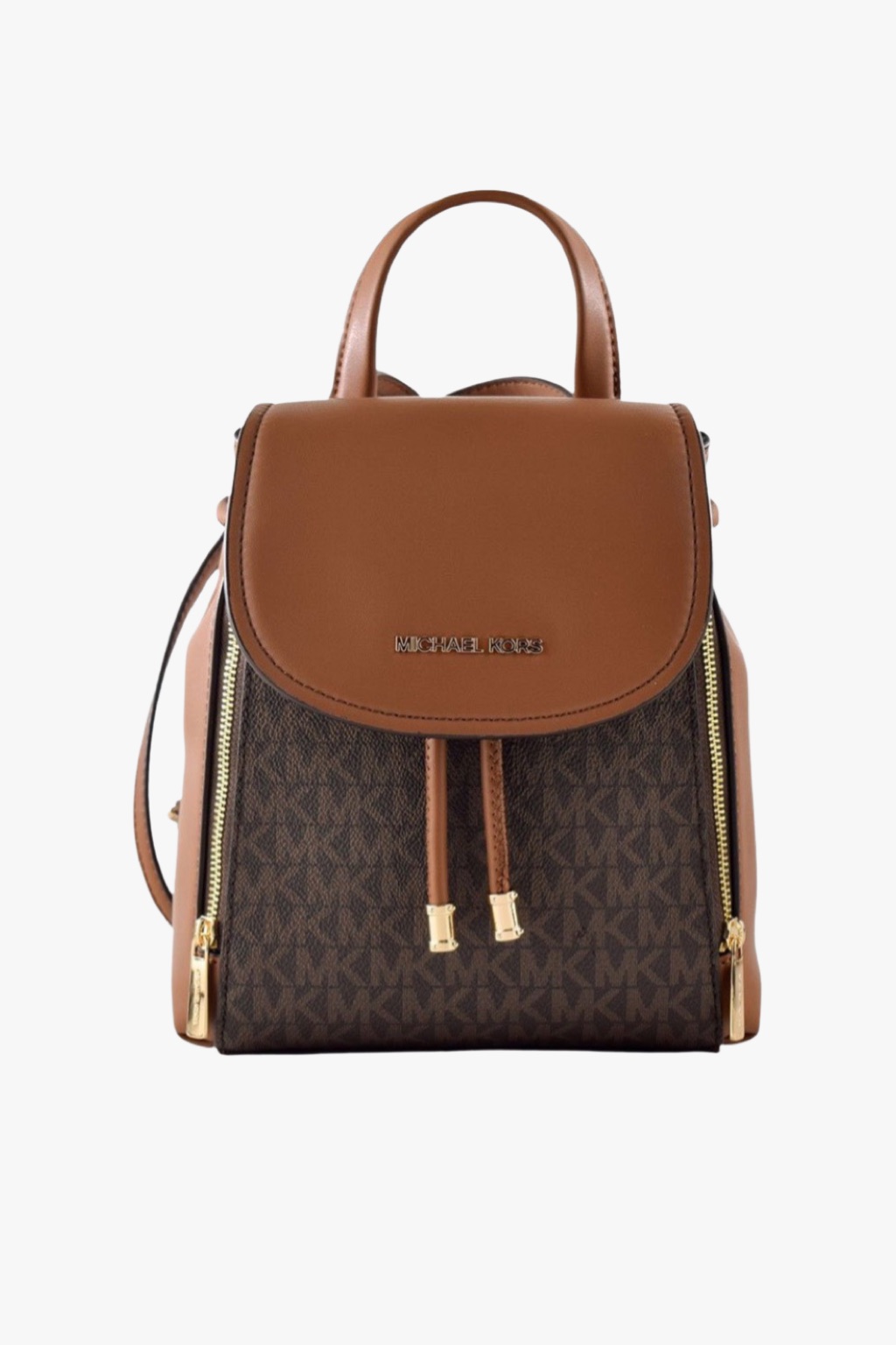 Michael Kors PHOEBE FLAP XS dámský batoh monogram hnědý