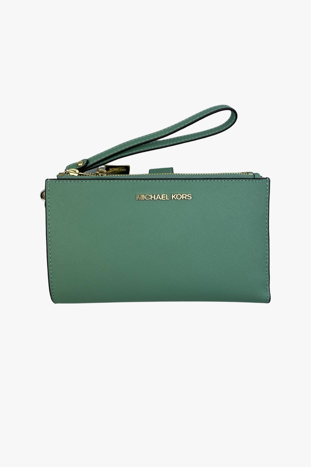 Michael Kors Adele Smartphone kožená peněženka sea green