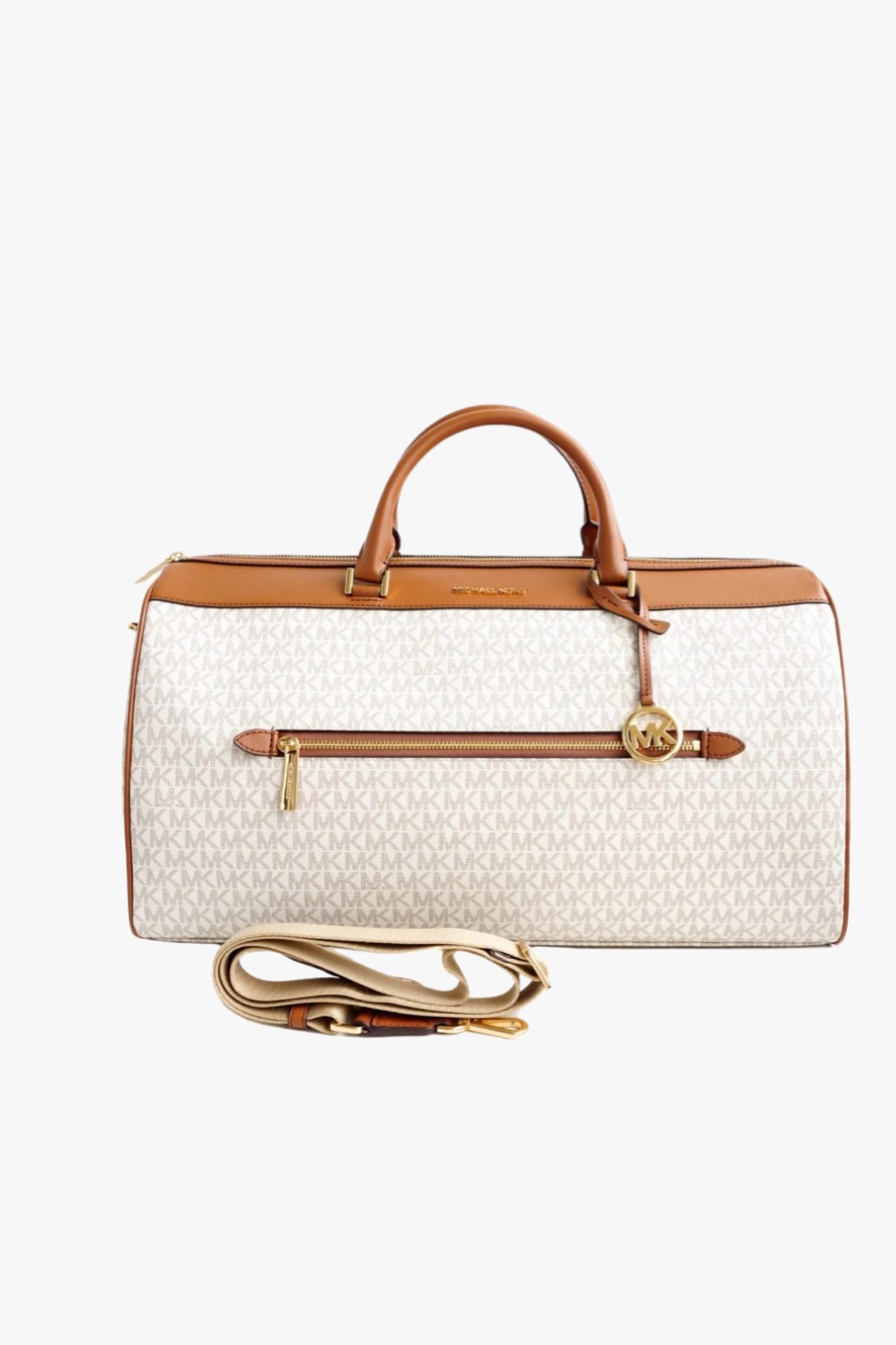 Michael Kors jet set TRAVEL XL duffle weekender bag vanilla monogram víkendová taška
