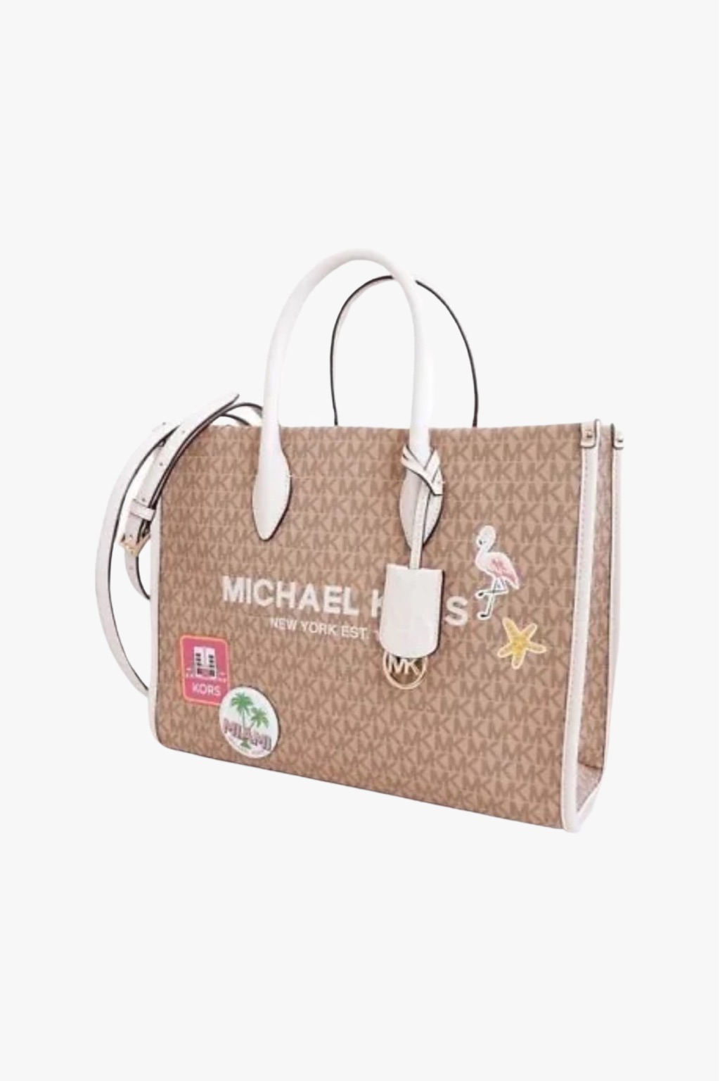 Michael Kors MIRELLA crossbody bag medium dámská kabelka light cream