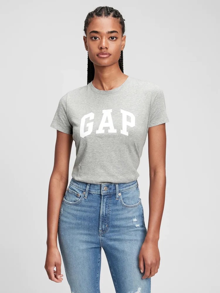 GAP SS CLASSIC TEE dámské tričko s krátkým rukávem šedá Velikost: XL