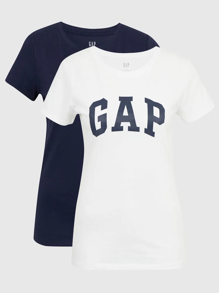GAP FRANCHISE CLASSIC TEE PACK set dámských triček s krátkým rukávem námořnicky modrá bílá Velikost: S