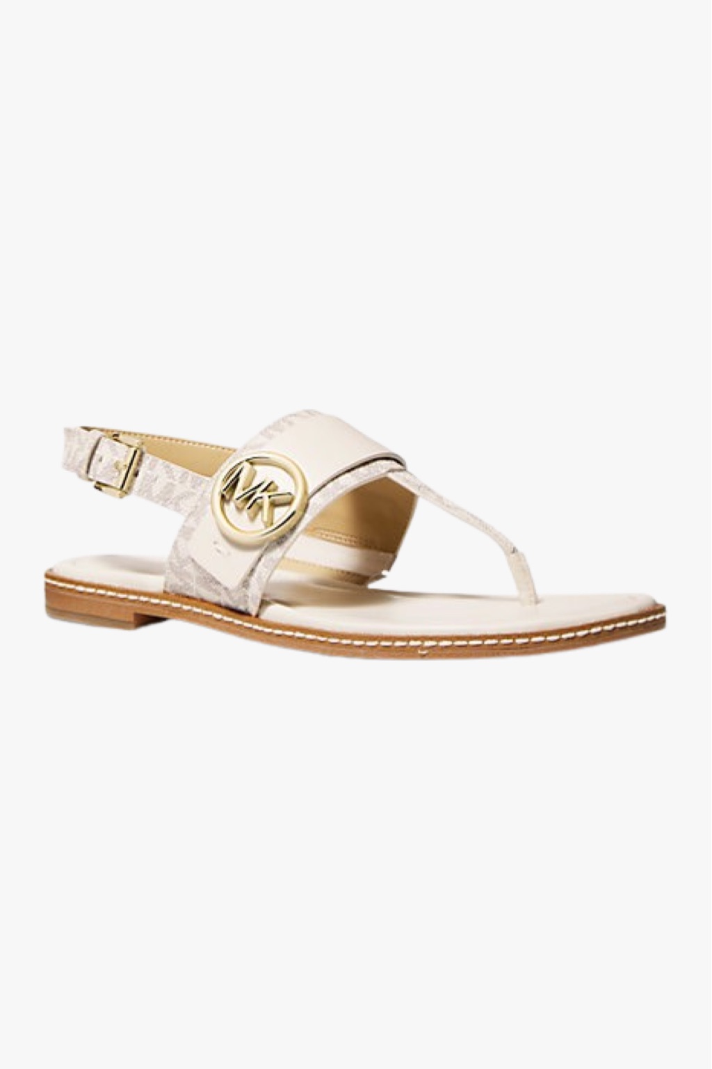 Levně Michael Kors CARMEN thong sandal vanilla monogram dámské pantofle