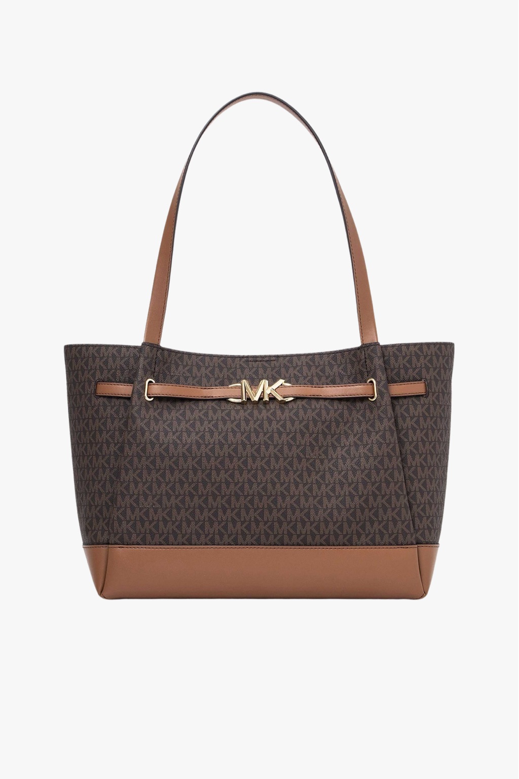 Michael Kors REED large belted tote dámská kabelka hnědá monogram