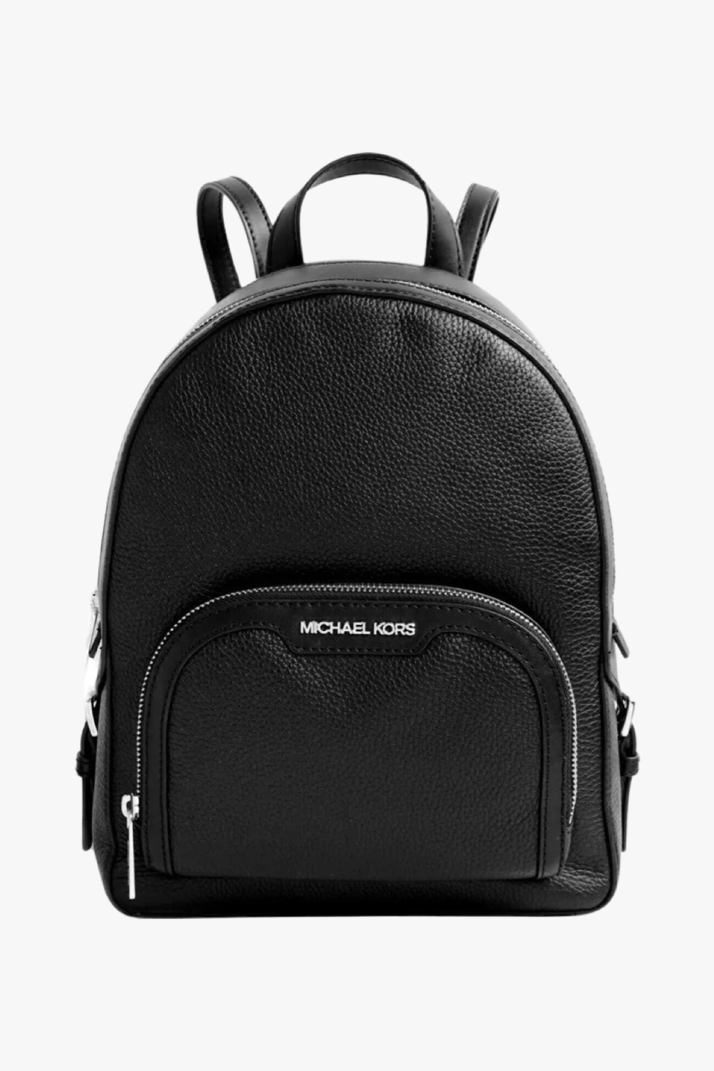 Michael Kors JAYCEE MD backpack pebbled leather černá/stříbrná dámský batoh