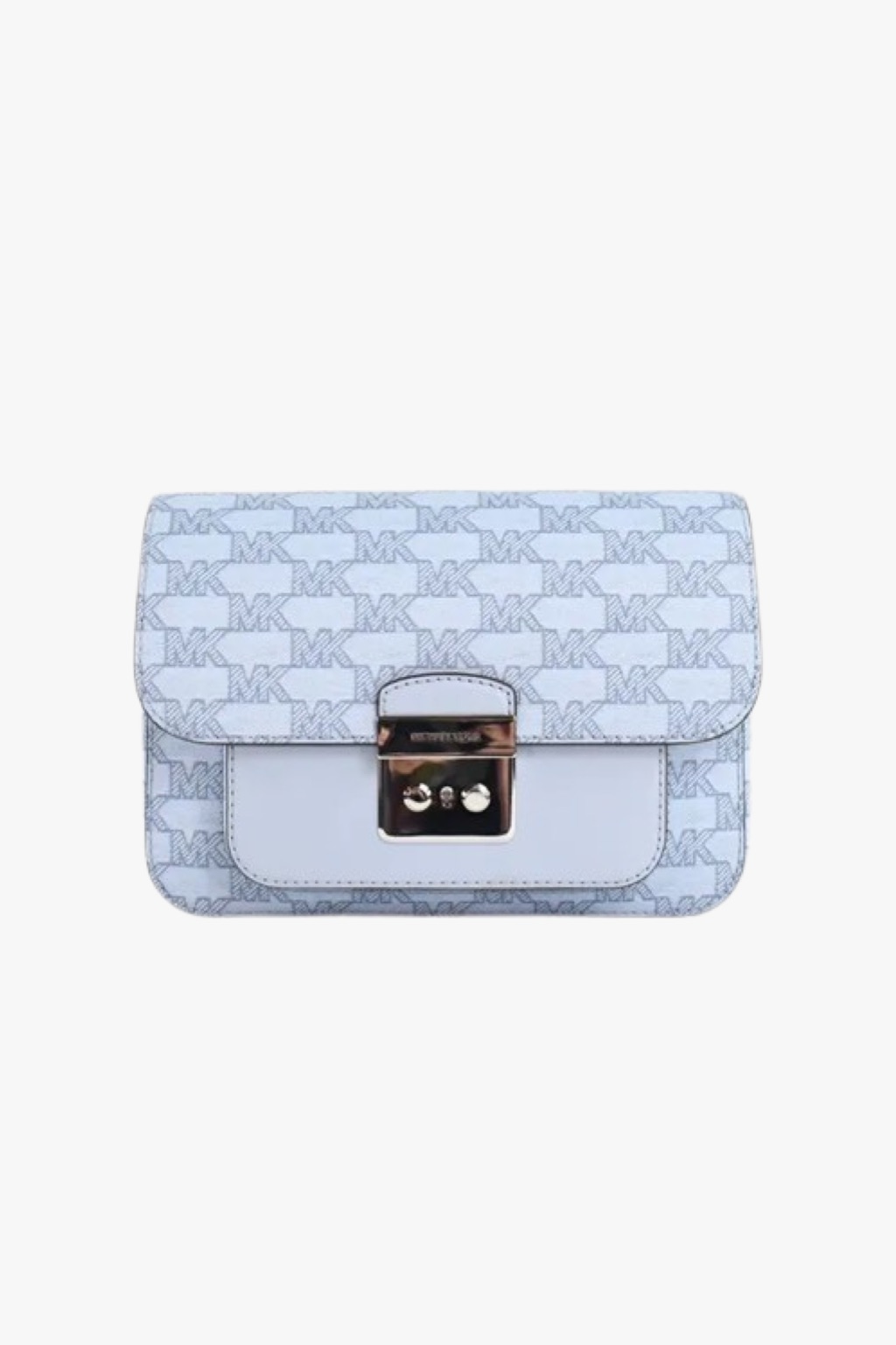 Levně Michael Kors SLOAN editor MD flap messenger jacquard dámská kabelka pale blue multi