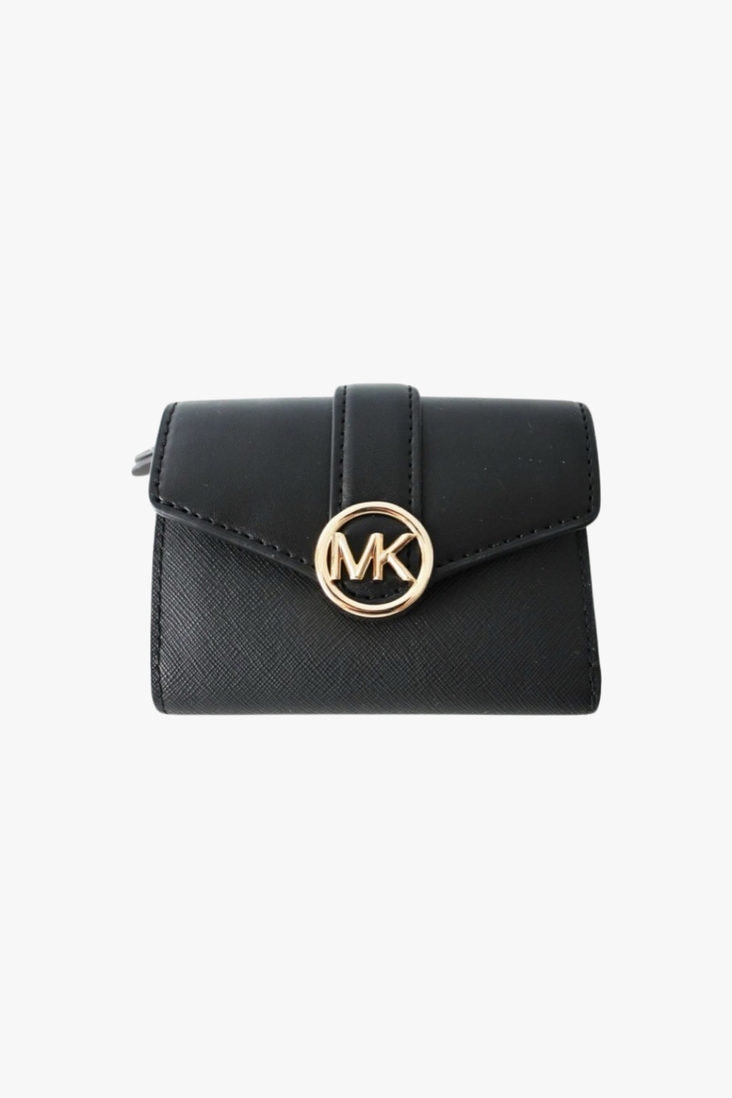 Michael Kors CARMEN medium flap bifold wallet dámská kožená peněženka černá