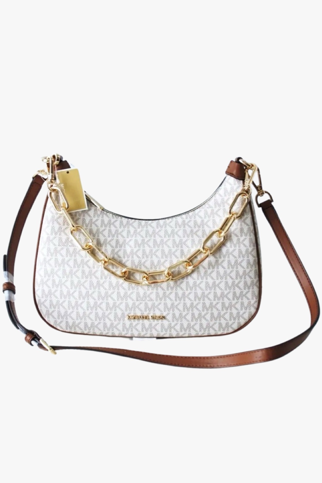 Michael Kors CORA large crossbody vanilla monogram dámská kabelka
