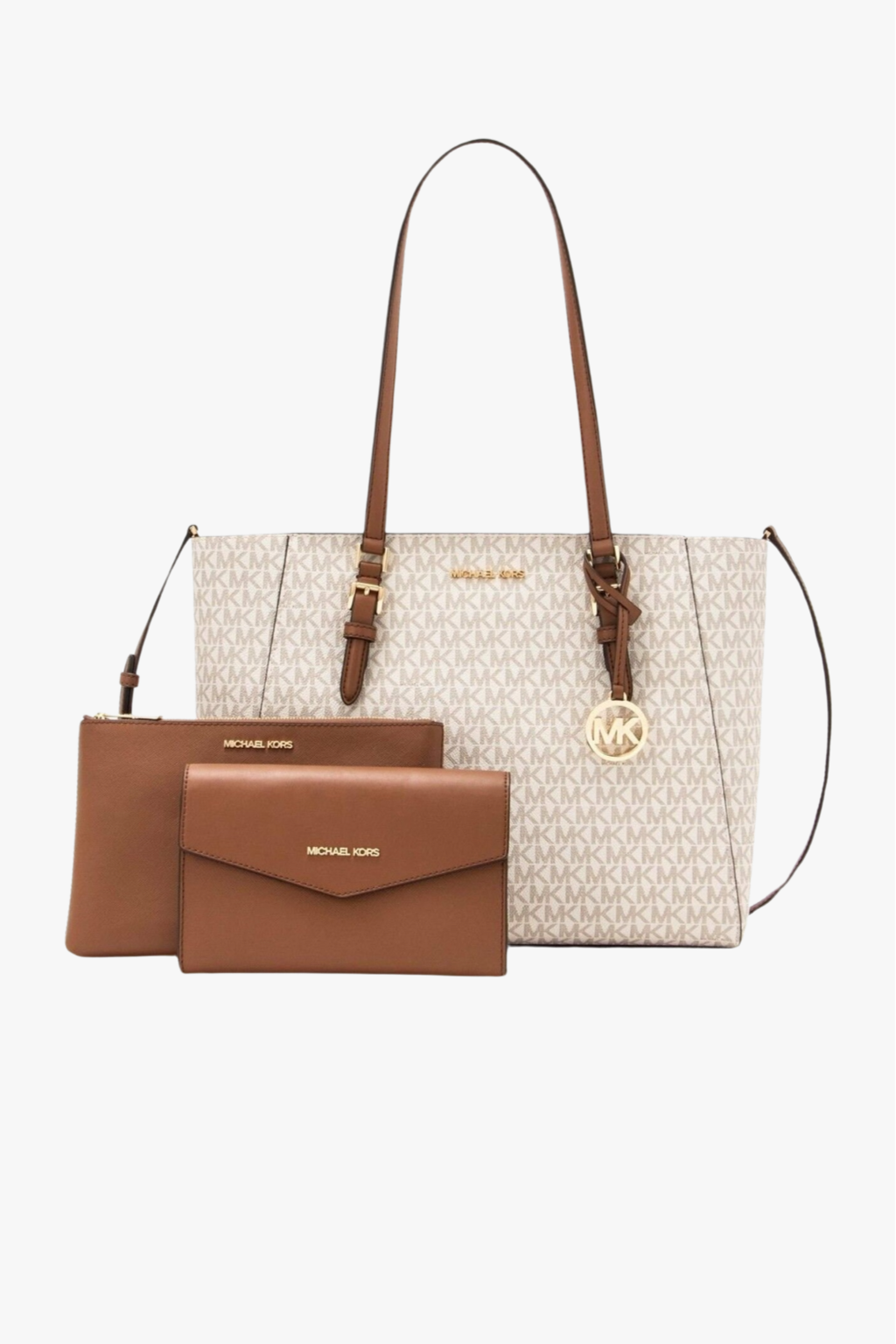 Michael Kors CHARLOTTE 3v1 set dámských kabelek barva vanilla monogram