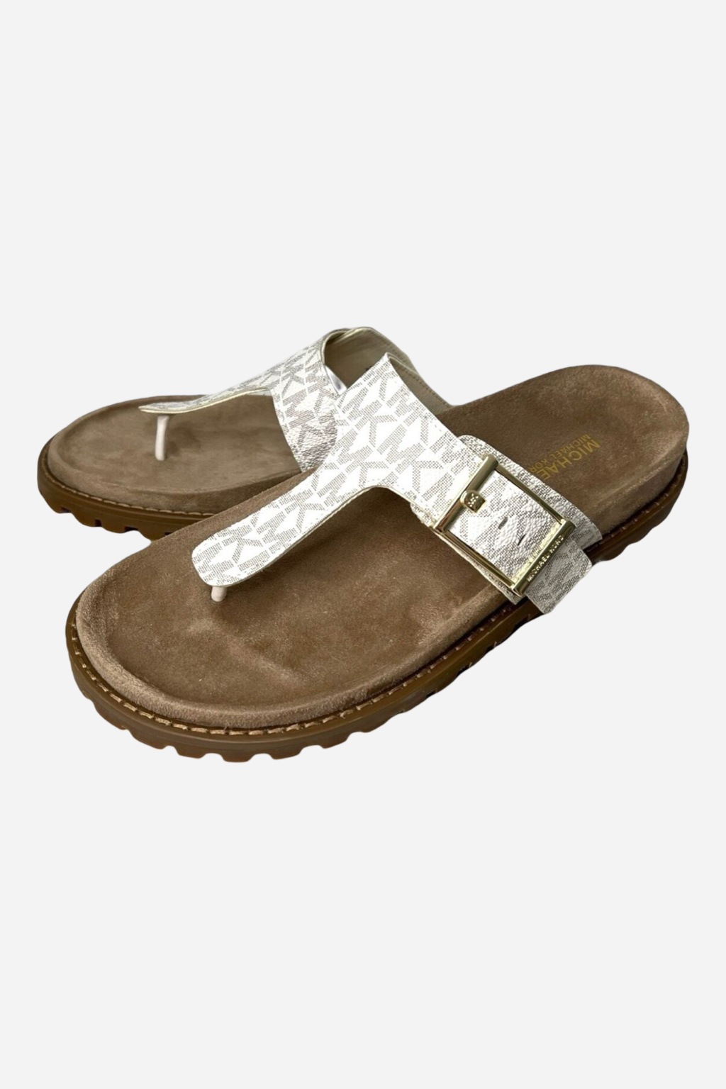 Levně Michael Kors EASTON flat thong vanilla multi dámské pantofle
