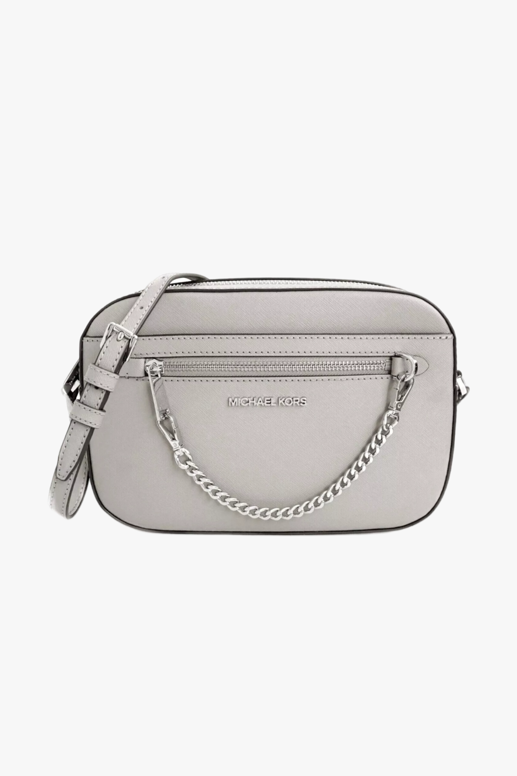 Michael Kors JET SET ITEM crossbody chain pearl grey dámská kabelka