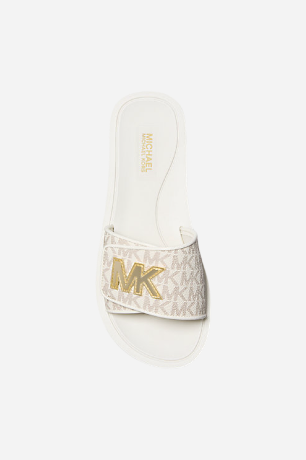 Michael Kors Palmer slide vanilla monogram dámské pantofle s lemem Velikost: 37